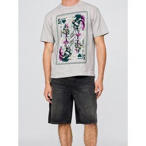 NWT Karani Art Aztec King of Spades Graphic Tee Black Sz S Artisan Style T‑Shirt